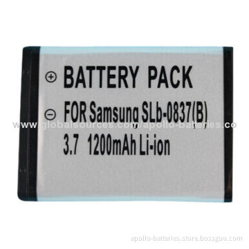 Camera Battery for Samsung SLB-0837, 3.7V/1200mAh, Li-ion